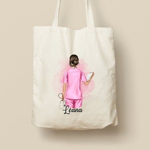 Personalizable Cotton Tote Bag - Unique Gift, Eco-Friendly and Reusable, Male and Female Caregiver Model