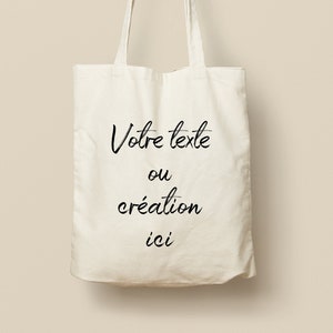 Personalized cotton tote bag