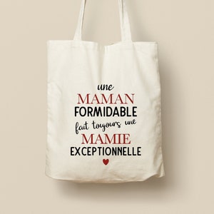 Customizable Cotton Tote Bag - Unique Gift, Eco-Friendly and Reusable, Model Mom, Grandma, Sister, Aunty, Friend, Witness...