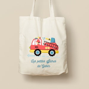 Customizable Cotton Tote Bag - Unique Gift, Eco-Friendly and Reusable, Fire Truck Model 01