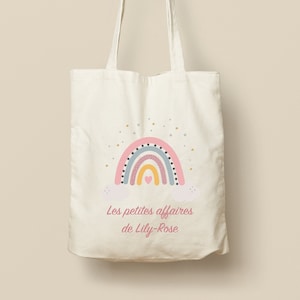 Tote Bag en Coton Personnalisable - Cadeau Unique, Éco-Friendly et Réutilisable, Modèle Arc en ciel