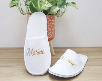 Personalized slippers - personalized slippers - Bridesmaid gift, Best man, Bride, EVJF