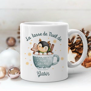 Personalized ceramic mug, 325 or 430ml, Christmas Animals model