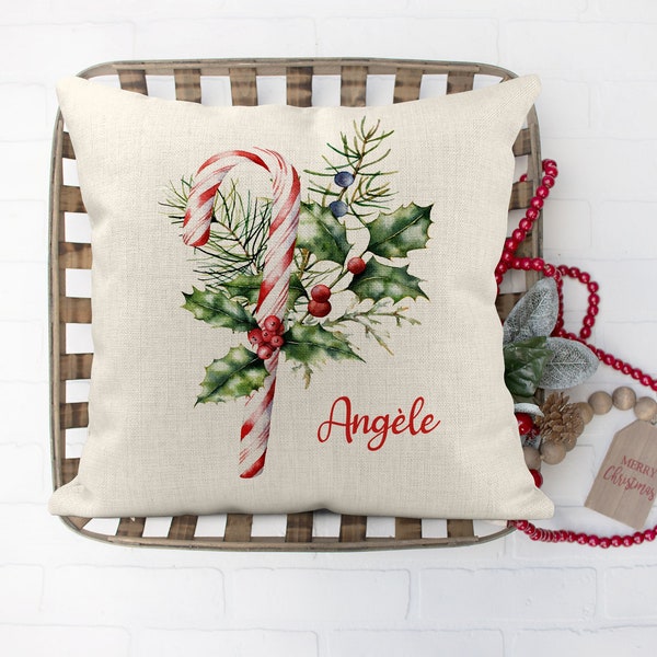 Coussin de Noël personnalisé, Sucre d'orge