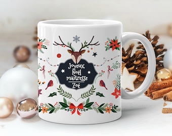 Personalized ceramic mug, 325 or 430ml, Reindeer Tradition