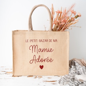 Sac en toile de jute personnalisé, Le petit bazar de... image 1