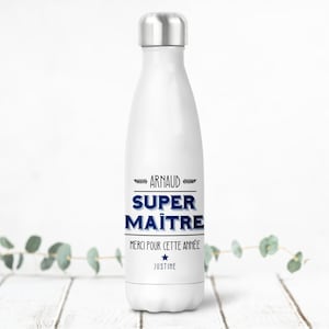 Botella o lata térmica personalizada, Gracias Profesor, Entrenador, Instructor...