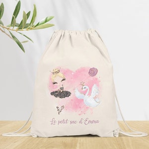 Sac à dos Personnalisé pour Maternelle, sac à doudou, affaires d'école ou sport, Modèle Petite Ballerine