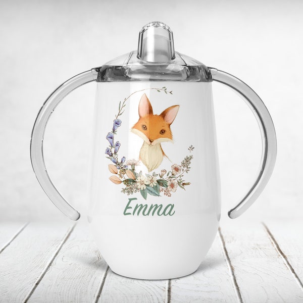 Vaso de aprendizaje aislado personalizado, Vintage Fox