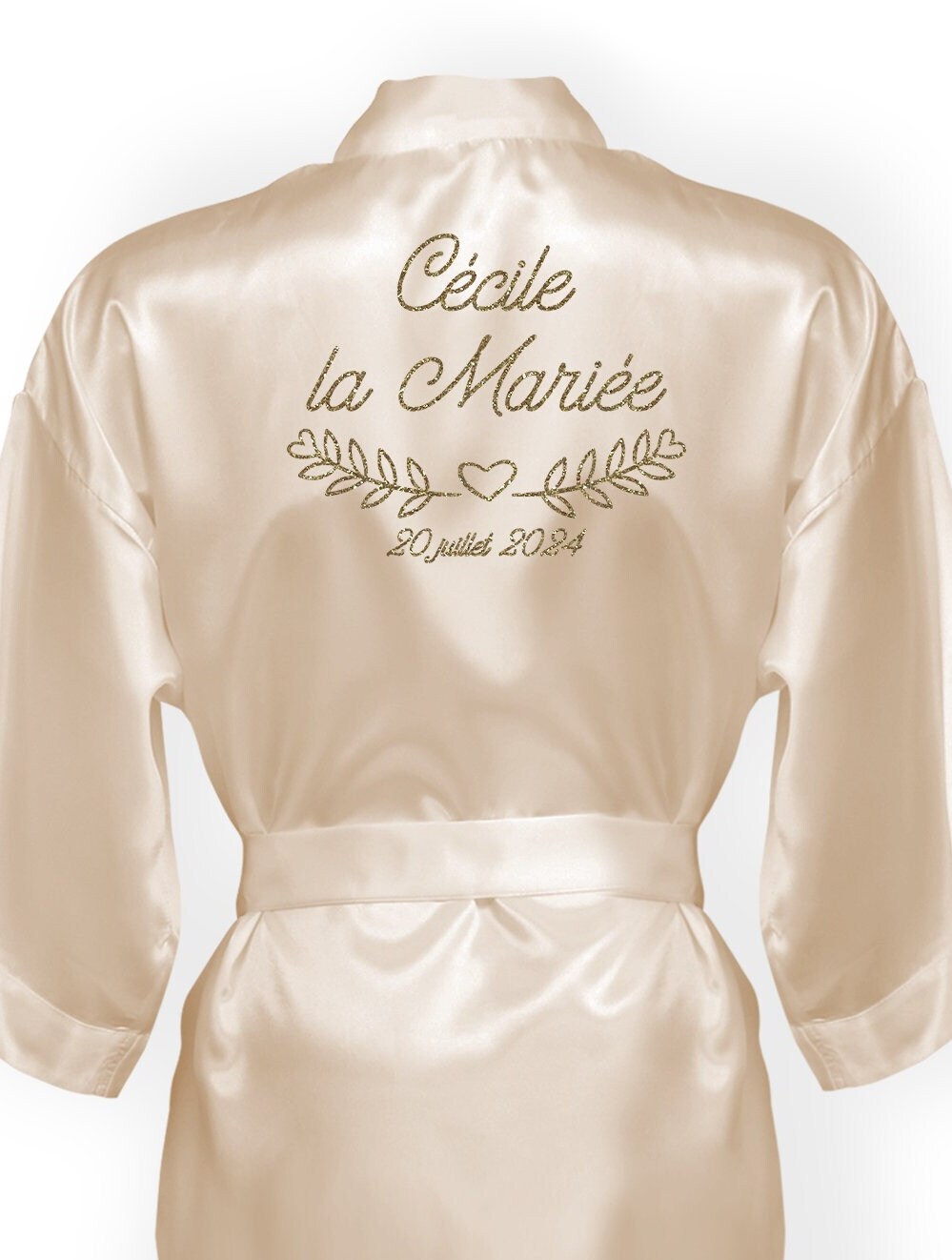Peignoir en satin personnalise pour Mariage EVJF Etsy France