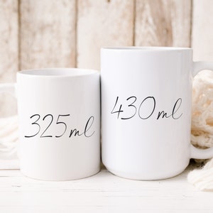 Mug Personnalisé Céramique, 325 ou 430ml, Modèle Couple ou Amie Femme image 6