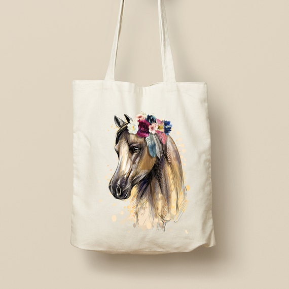 Horse print tote bag clearance