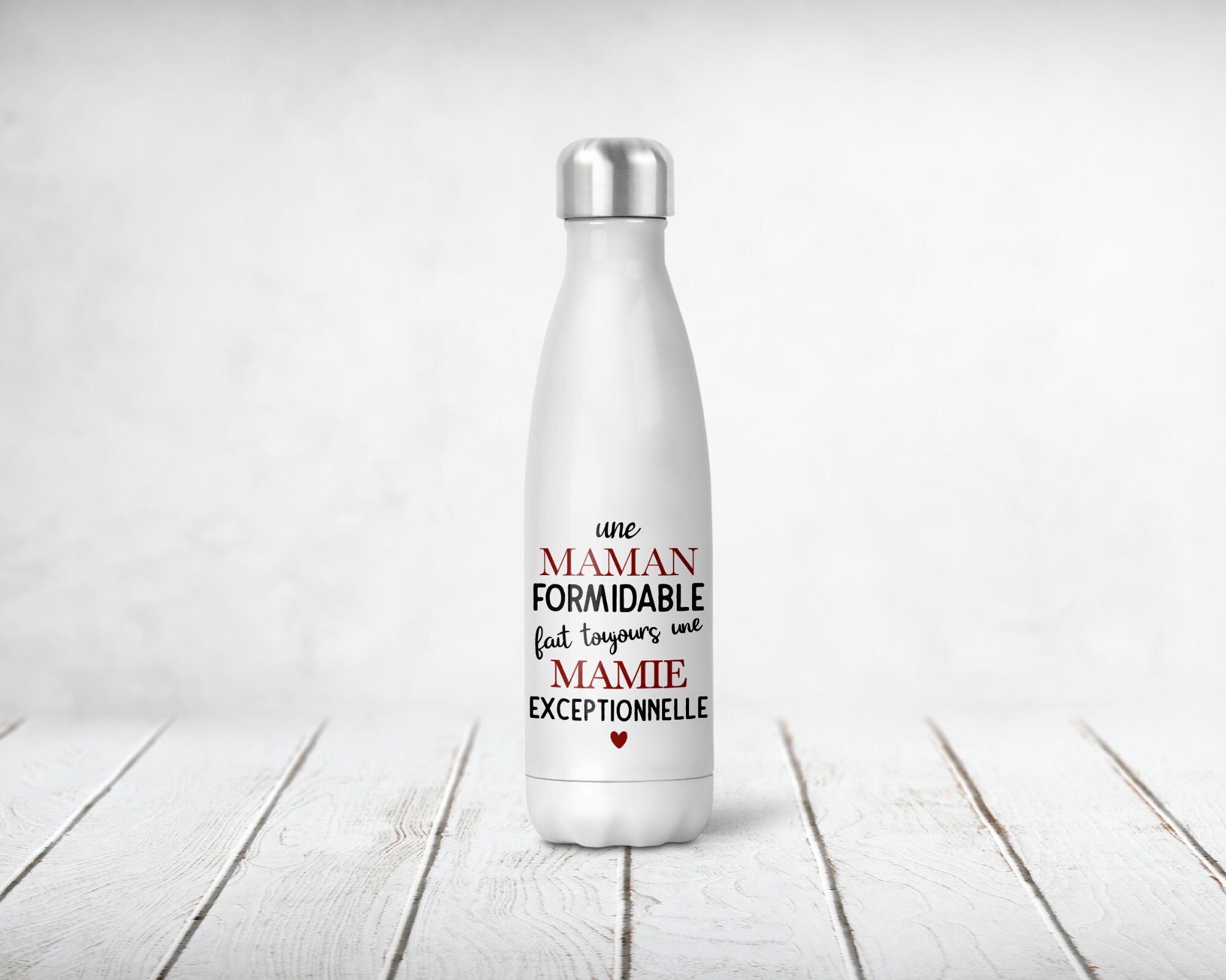 Bouteille Isotherme Personnalisée, Cadeau Maman, Mamie, Soeur, Tatie, Amie, Témoin...