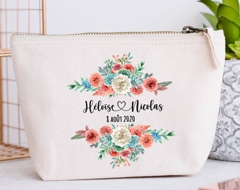 Large personalized pencil case, flower frame, spring bouquet model