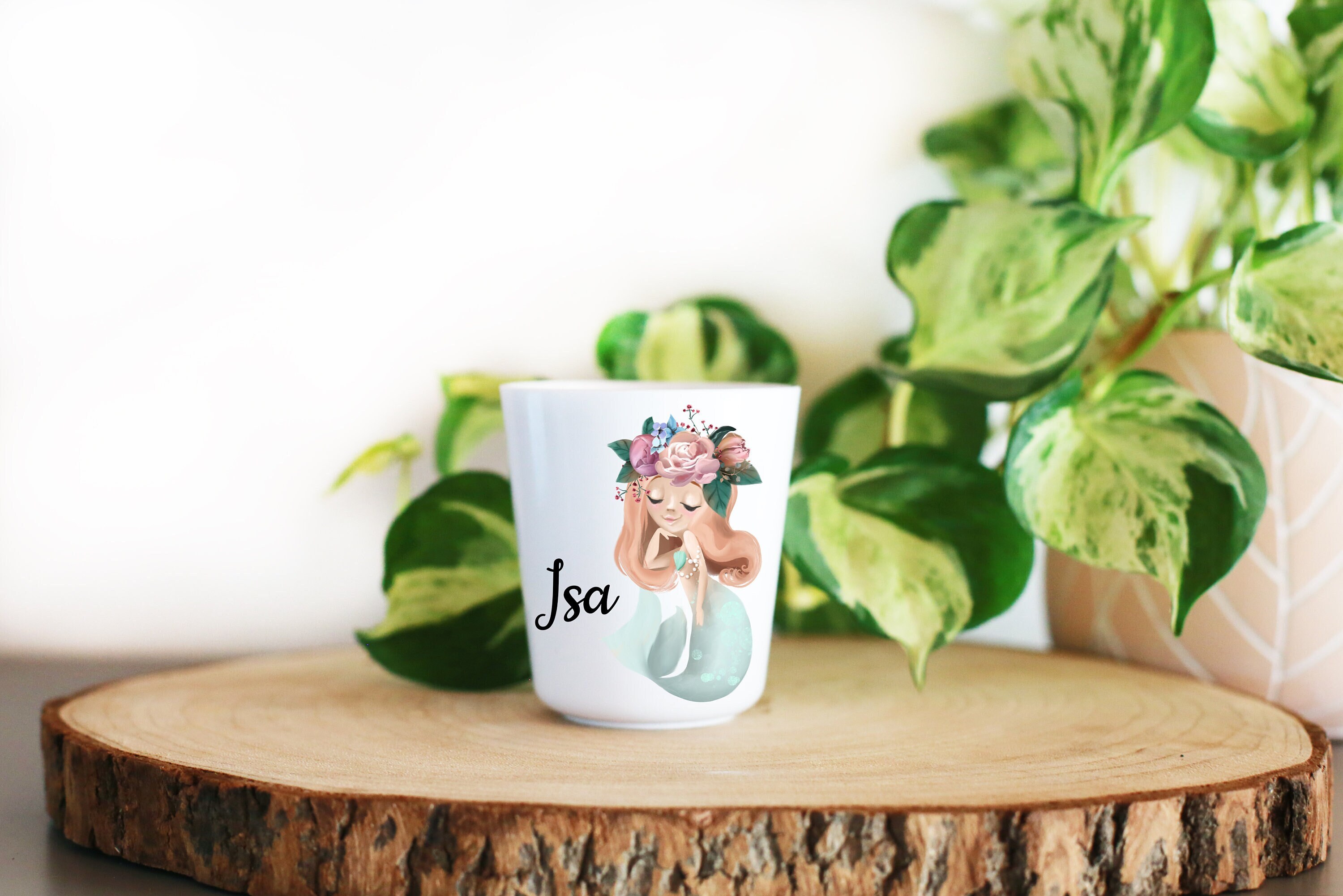 Gobelet Plastique Enfant Personnalisé, Sirène 06