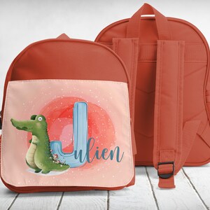 mochila escolar, mochila, jardim de infância-esporte, para personalizar, Jacaré Rouge