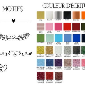 Grande Trousse coton et jute personnalisée, Cadeau Maman, Maîtresse, Nounou... à personnaliser. 8 couleurs au choix image 2