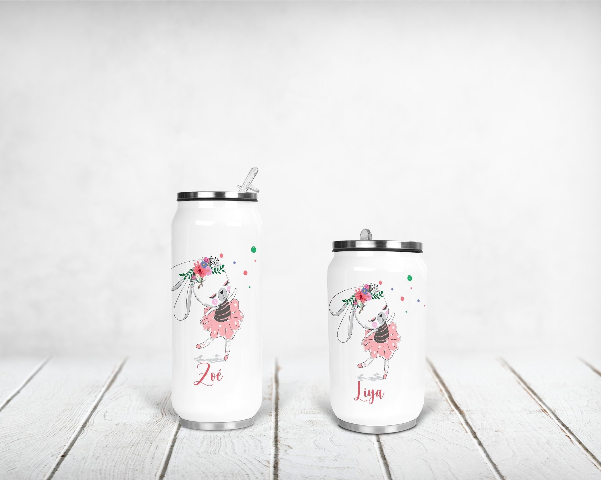 Canette Isotherme Personnalisée, Lapin Ballerine