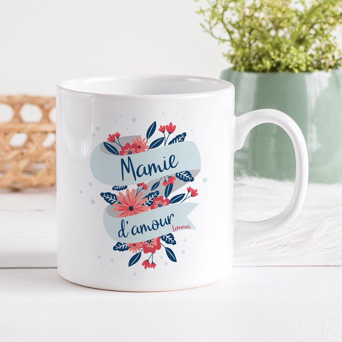 Mug Personnalisé Céramique, 325 ou 430Ml, Message d'amour