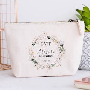 Grande Trousse personnalisée, Couronne de fleurs, Modèle Petites fleurs des champs