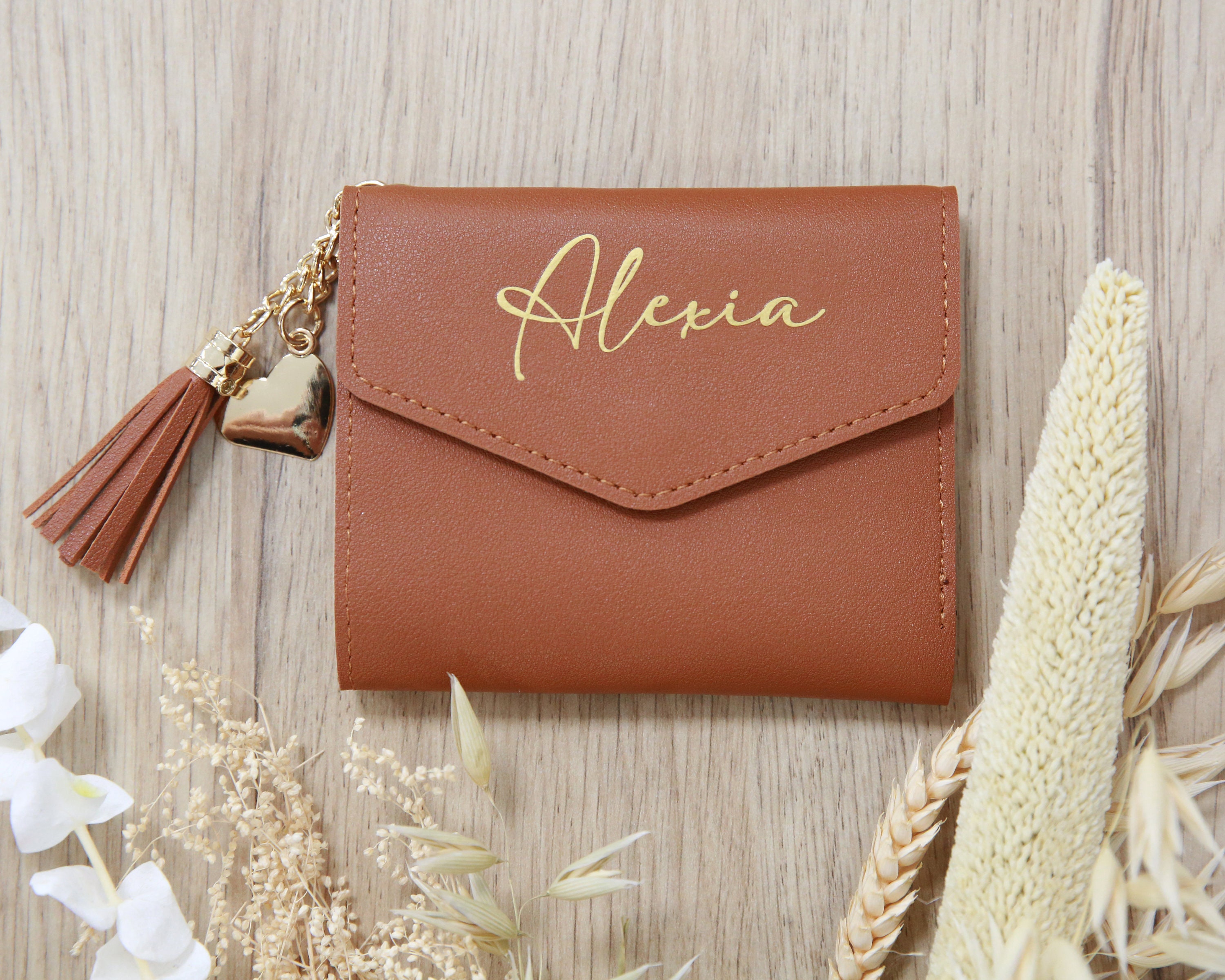 Personalized Faux Leather Wallet / Personalized Faux Leather Card Holder, 9 Colors to Choose From