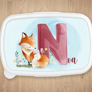 Personalized lunch box, Fox and friends model