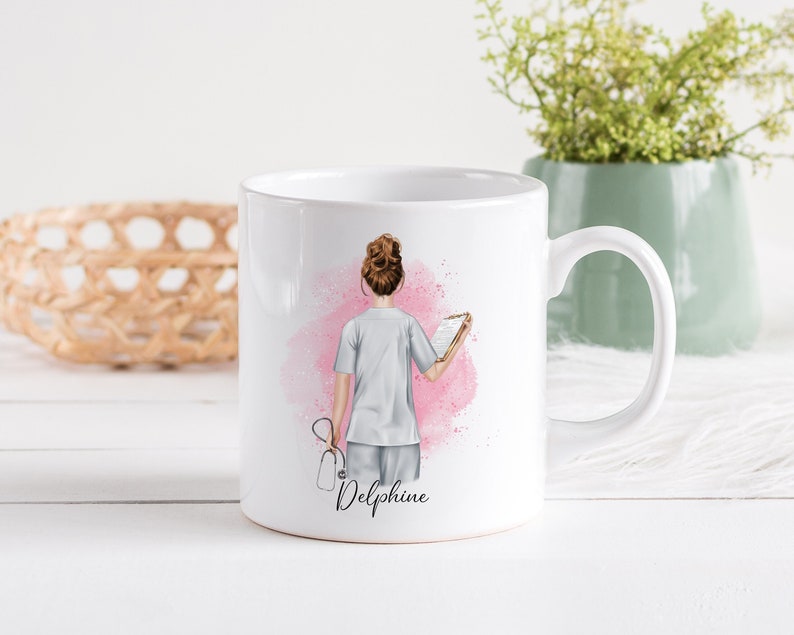 Personalized ceramic mug, 325 or 430ml, Male and female caregivers image 1
