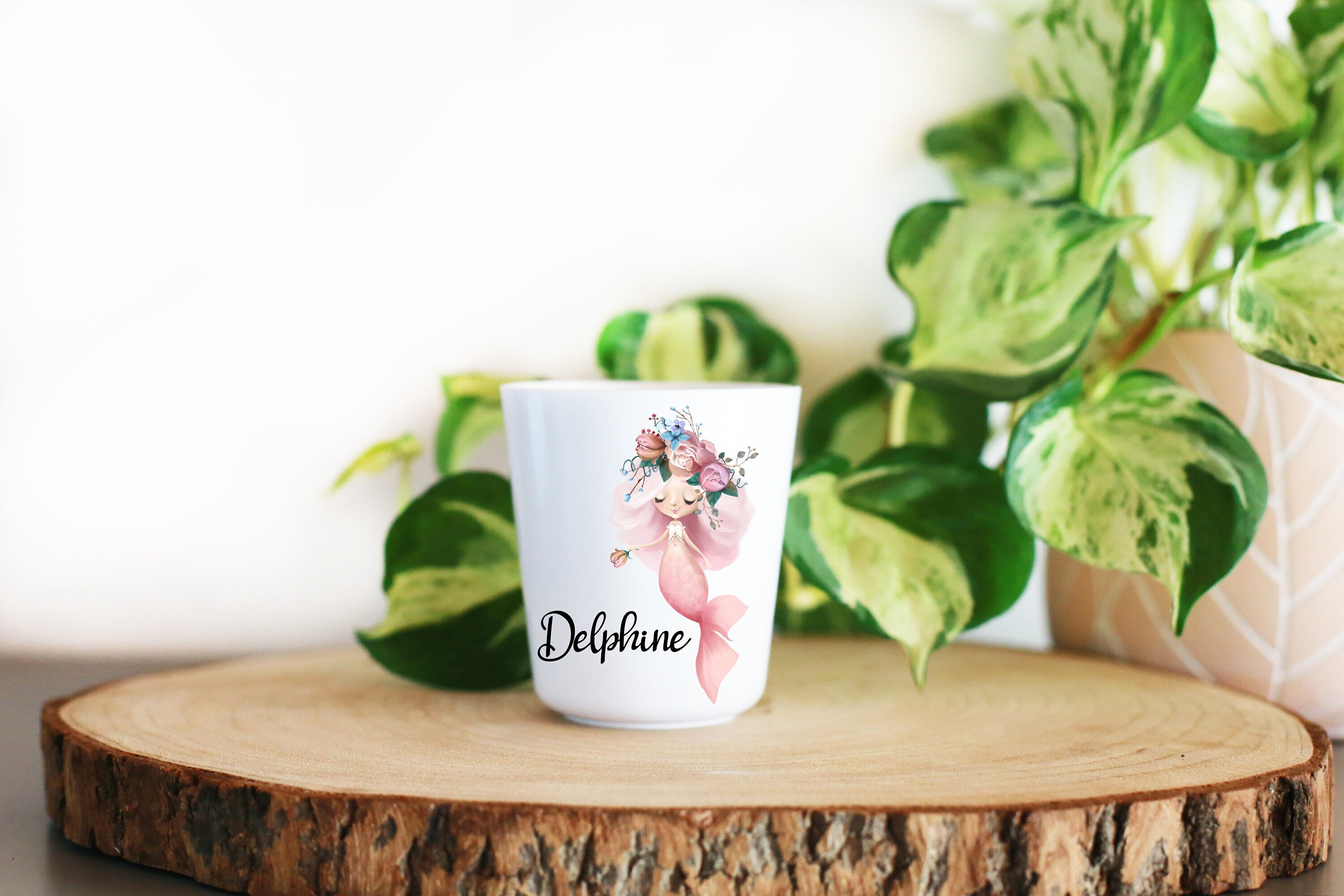 Gobelet Plastique Enfant Personnalisé, Sirène 08