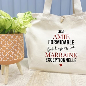 Tote bag, Shopping bag, Organic Cotton to personalize, Gift for Mom, Grandma, Sister, Auntie, Friend, Witness... image 3