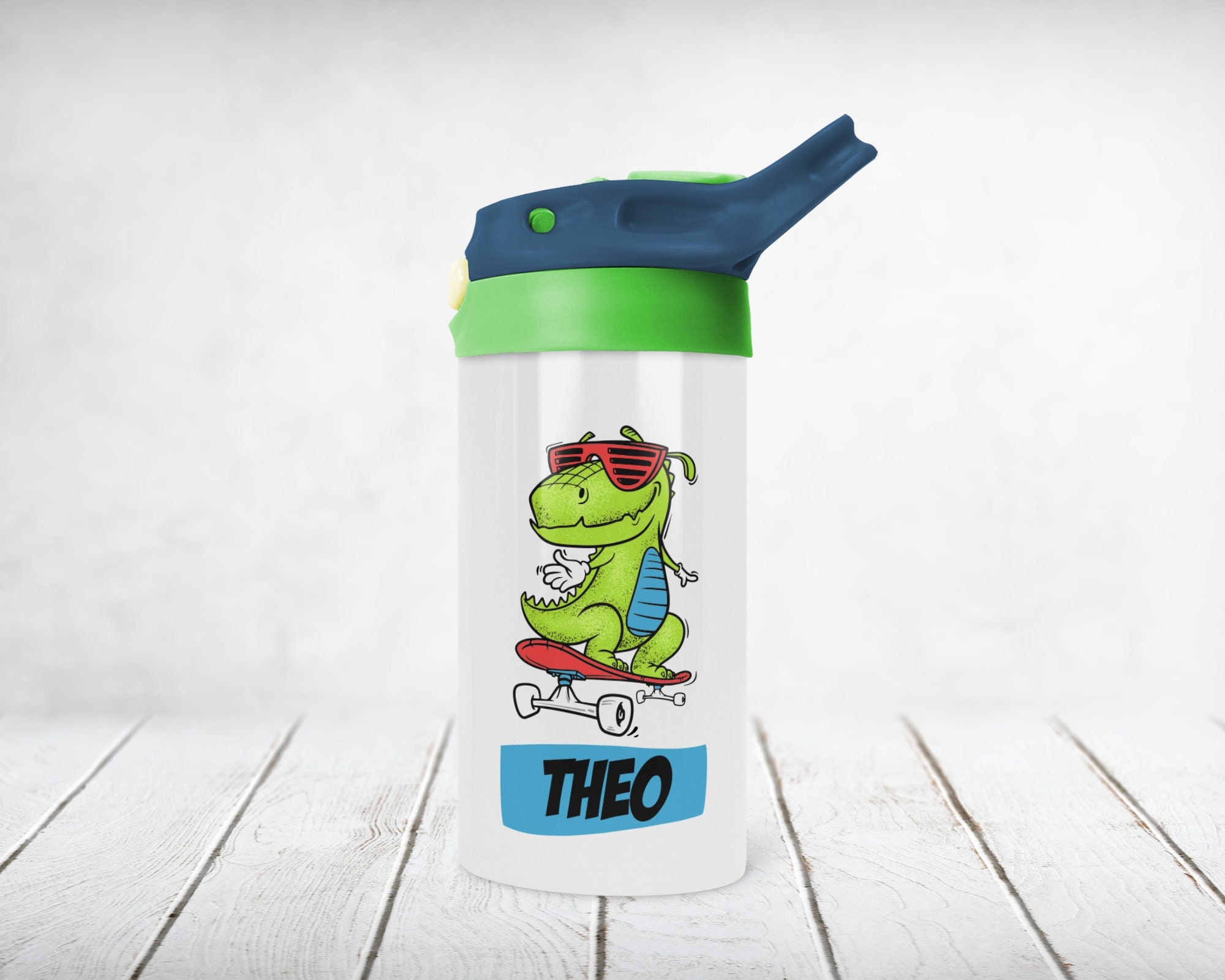 Japanese skater children's dinosaur stainless steel thermos cup