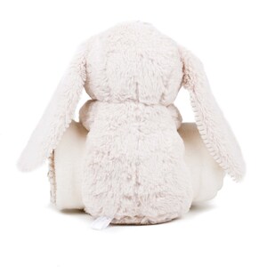 Peluche et sa couverture brodée personnalisée, Lapin et sa couverture image 3