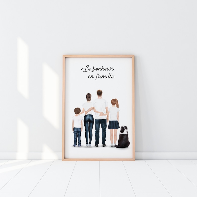 Affiche Portrait de famille personnalisé - Créatrice ETSY : LaFabrik34