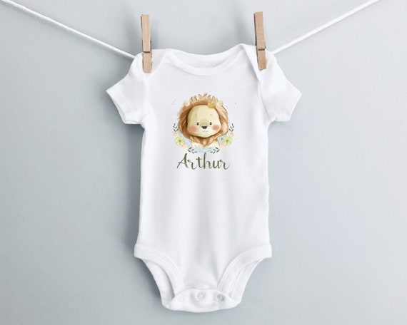 🦁 Body bebé + babero León 🦁 Personalizado