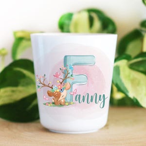 Personalized children&#39;s plastic cup, Little Alpha Deer