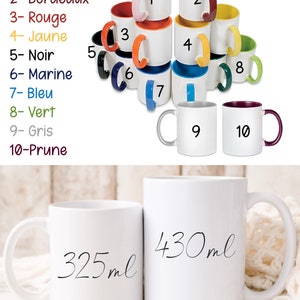 Personalized ceramic mug, 325 or 430ml, Male and female caregivers image 10