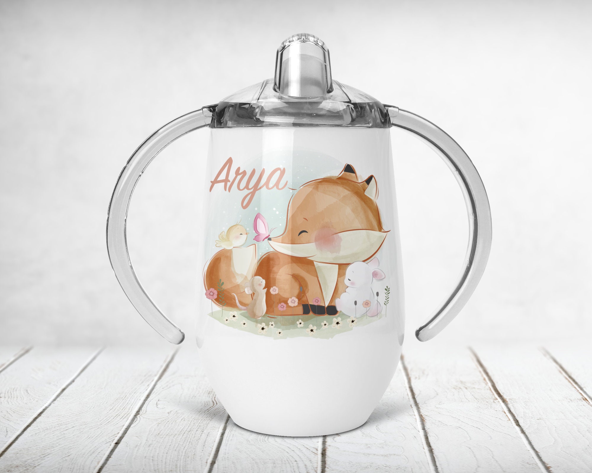 Gobelet d'apprentissage Isotherme Personnalisé, Renard et Ses Amis