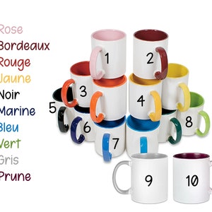 Mug Personnalisé Céramique, 325 ou 430ml, Modèle Couple ou Amie Femme image 7