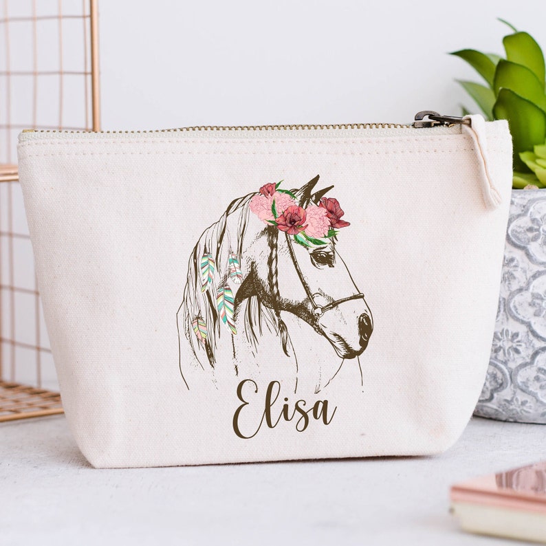 Grande Trousse personnalisée, Modèle Cheval Boho image 1