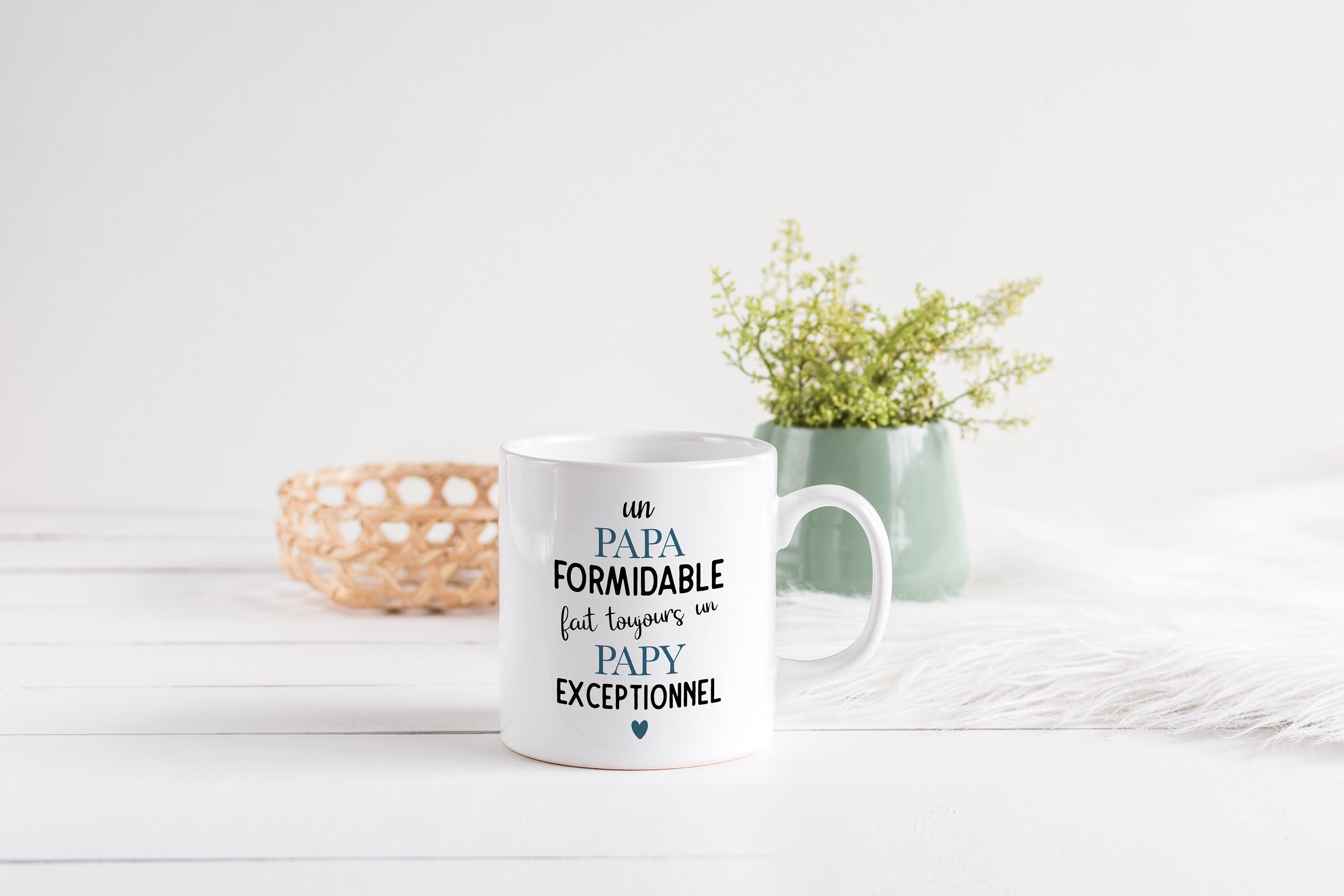 Mug Personnalisé Céramique, 325 ou 430Ml, Papa Formidable Papy Exceptionnel, Frère, Ami, Témoin...