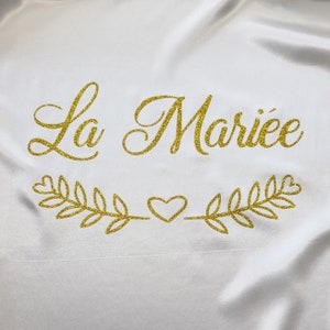 Personalized satin bathrobe for wedding, bachelorette party