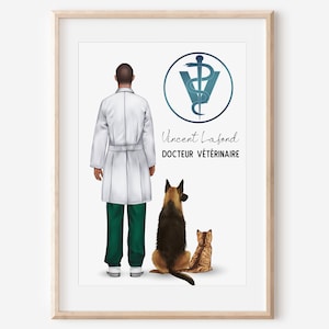 Gepersonaliseerde portretposter, dierenarts