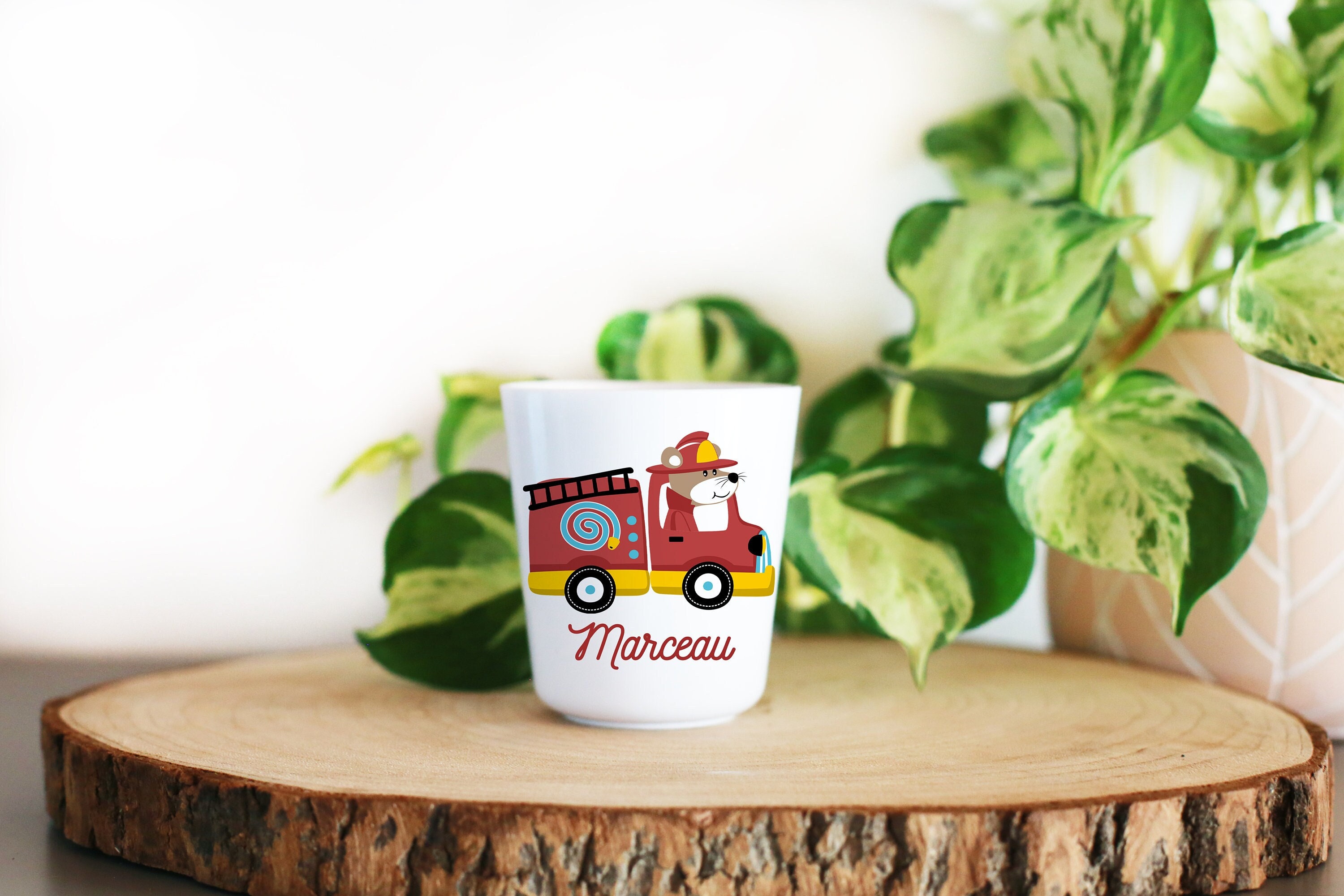 Gobelet Plastique Enfant Personnalisé, Pompier 03