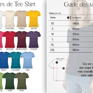 Tee Shirt EVJF personnalisé, Coupe classique Femme, 17 couleurs au choix, Couronne de fleurs, Modèle Bohème image 3