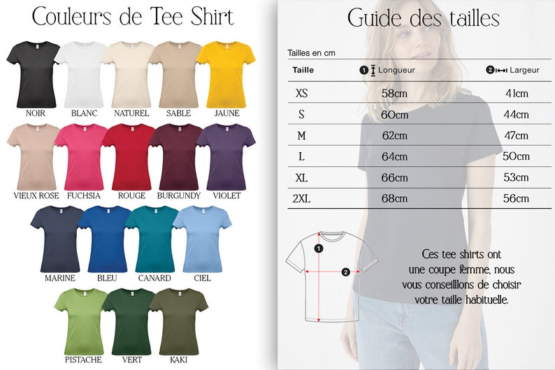 Tee Shirt EVJF personnalisé, Coupe classique Femme, 17 couleurs au choix, Couronne de fleurs, Modèle Bohème image 3