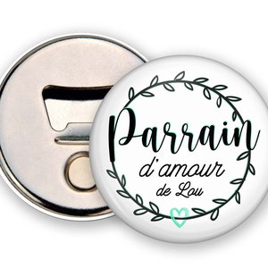 Magnet, Personalized Bottle Opener, Godfather Gift + Gift Bag