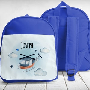 cartable, sac à dos, maternelle-sport, à personnaliser, Hélicoptère