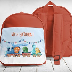 cartable, sac à dos, maternelle-sport, à personnaliser, Dino train