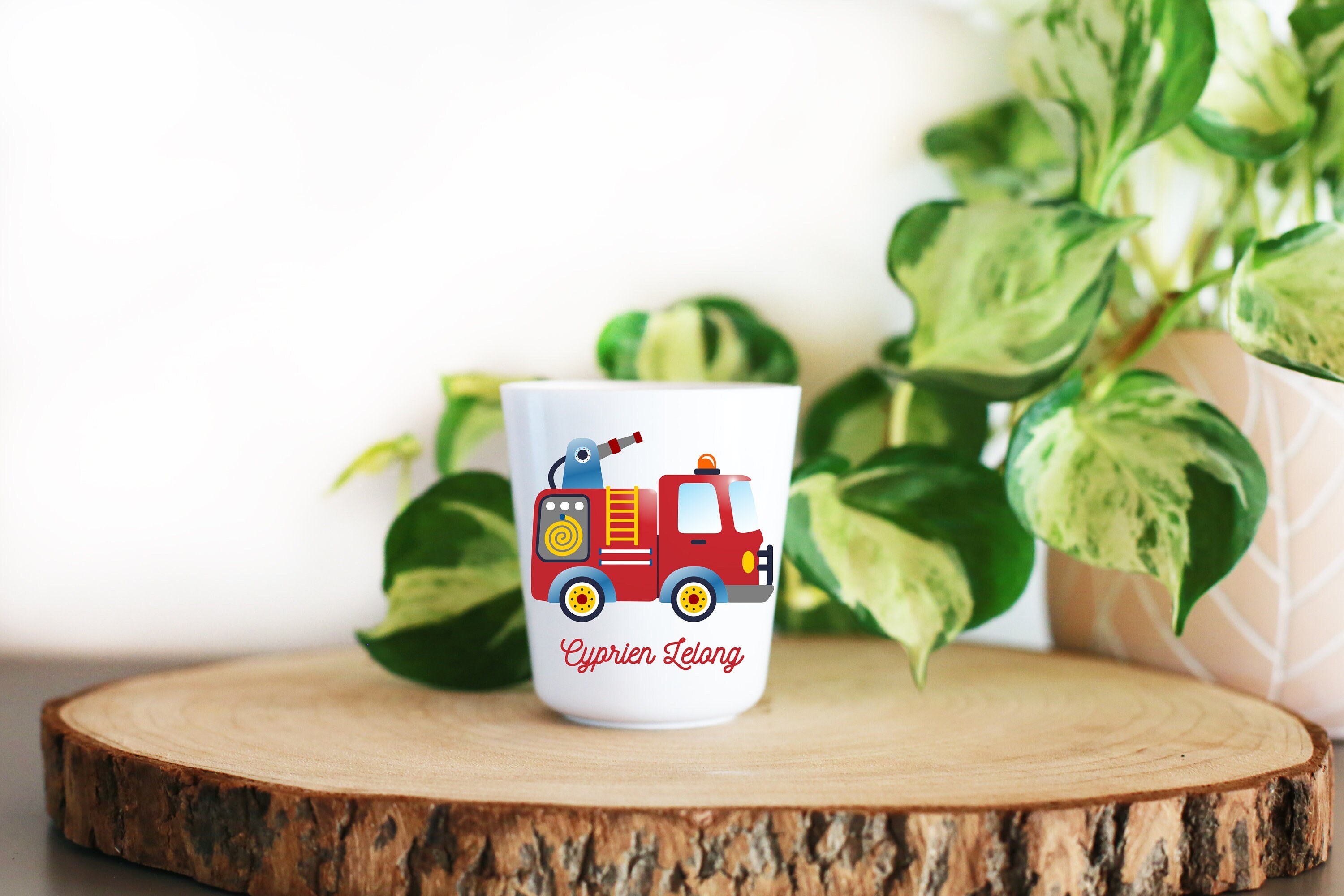 Gobelet Plastique Enfant Personnalisé, Pompier 02