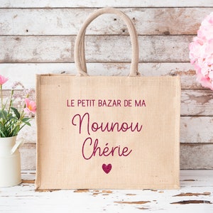 Sac en toile de jute personnalisé, Le petit bazar de... image 3