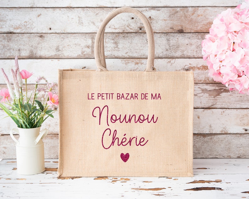 Personalized burlap bag, Le petit bazaar de... image 3